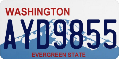 WA license plate AYD9855