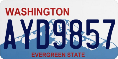 WA license plate AYD9857