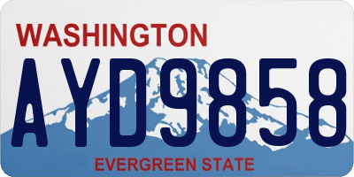 WA license plate AYD9858
