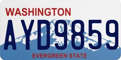WA license plate AYD9859