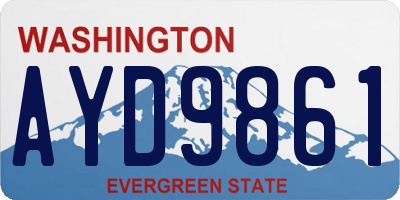 WA license plate AYD9861