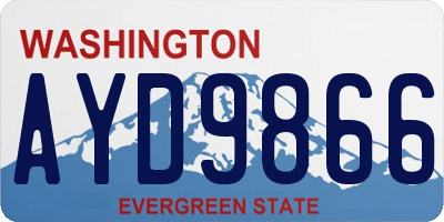 WA license plate AYD9866