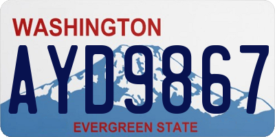 WA license plate AYD9867