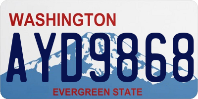 WA license plate AYD9868