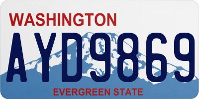 WA license plate AYD9869