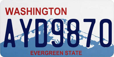 WA license plate AYD9870