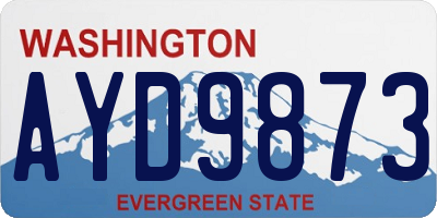 WA license plate AYD9873