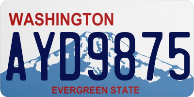 WA license plate AYD9875