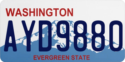 WA license plate AYD9880