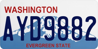 WA license plate AYD9882