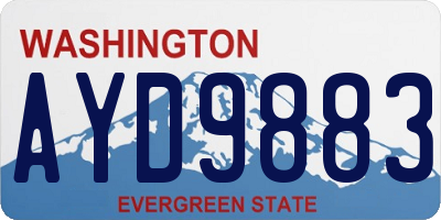 WA license plate AYD9883