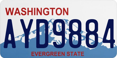 WA license plate AYD9884