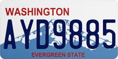 WA license plate AYD9885