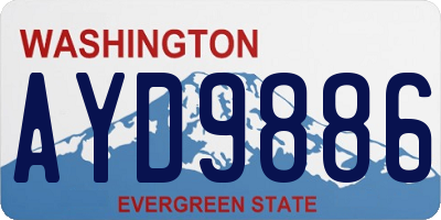WA license plate AYD9886