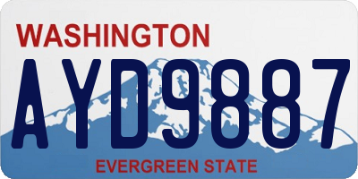 WA license plate AYD9887