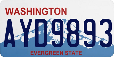 WA license plate AYD9893