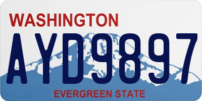 WA license plate AYD9897
