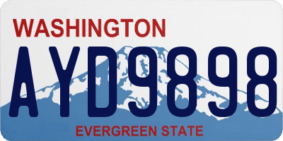WA license plate AYD9898