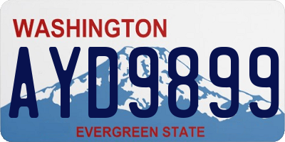 WA license plate AYD9899