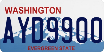 WA license plate AYD9900