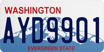 WA license plate AYD9901
