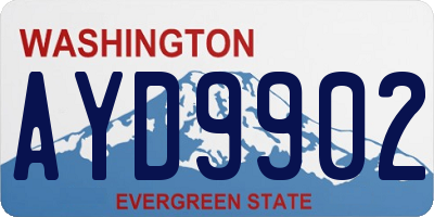 WA license plate AYD9902