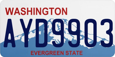 WA license plate AYD9903