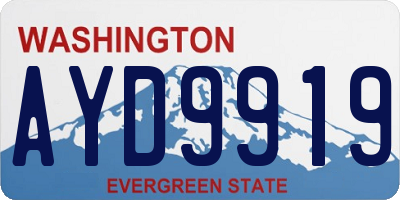 WA license plate AYD9919