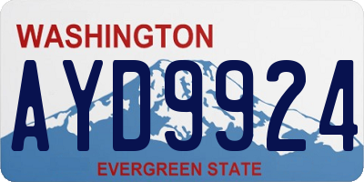 WA license plate AYD9924