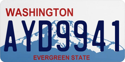 WA license plate AYD9941