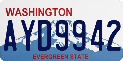 WA license plate AYD9942
