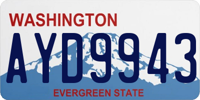 WA license plate AYD9943