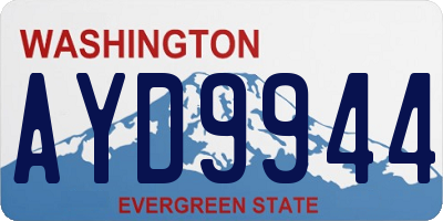 WA license plate AYD9944