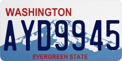 WA license plate AYD9945