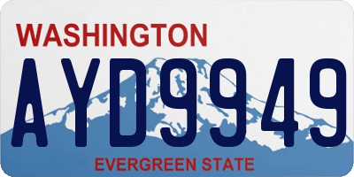 WA license plate AYD9949