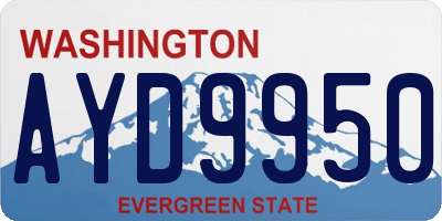 WA license plate AYD9950