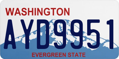 WA license plate AYD9951