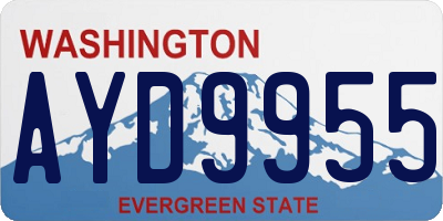 WA license plate AYD9955