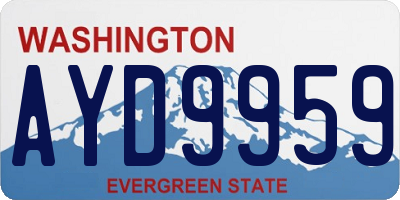 WA license plate AYD9959