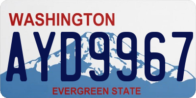 WA license plate AYD9967