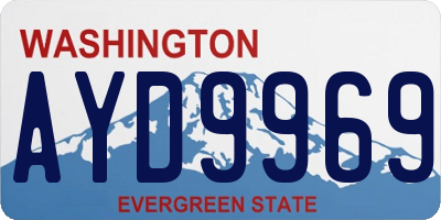 WA license plate AYD9969
