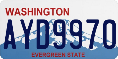 WA license plate AYD9970