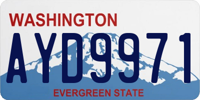 WA license plate AYD9971