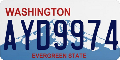 WA license plate AYD9974