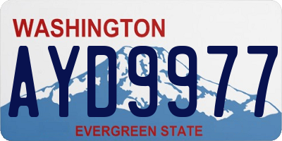 WA license plate AYD9977