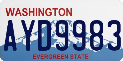 WA license plate AYD9983