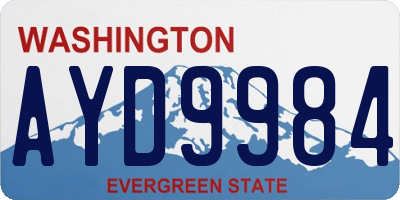 WA license plate AYD9984