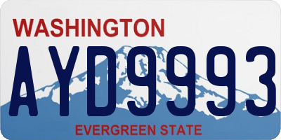 WA license plate AYD9993