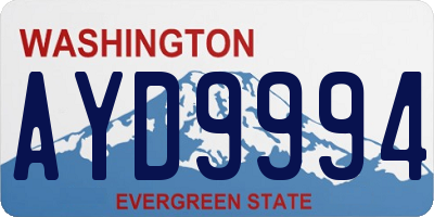 WA license plate AYD9994