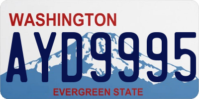 WA license plate AYD9995